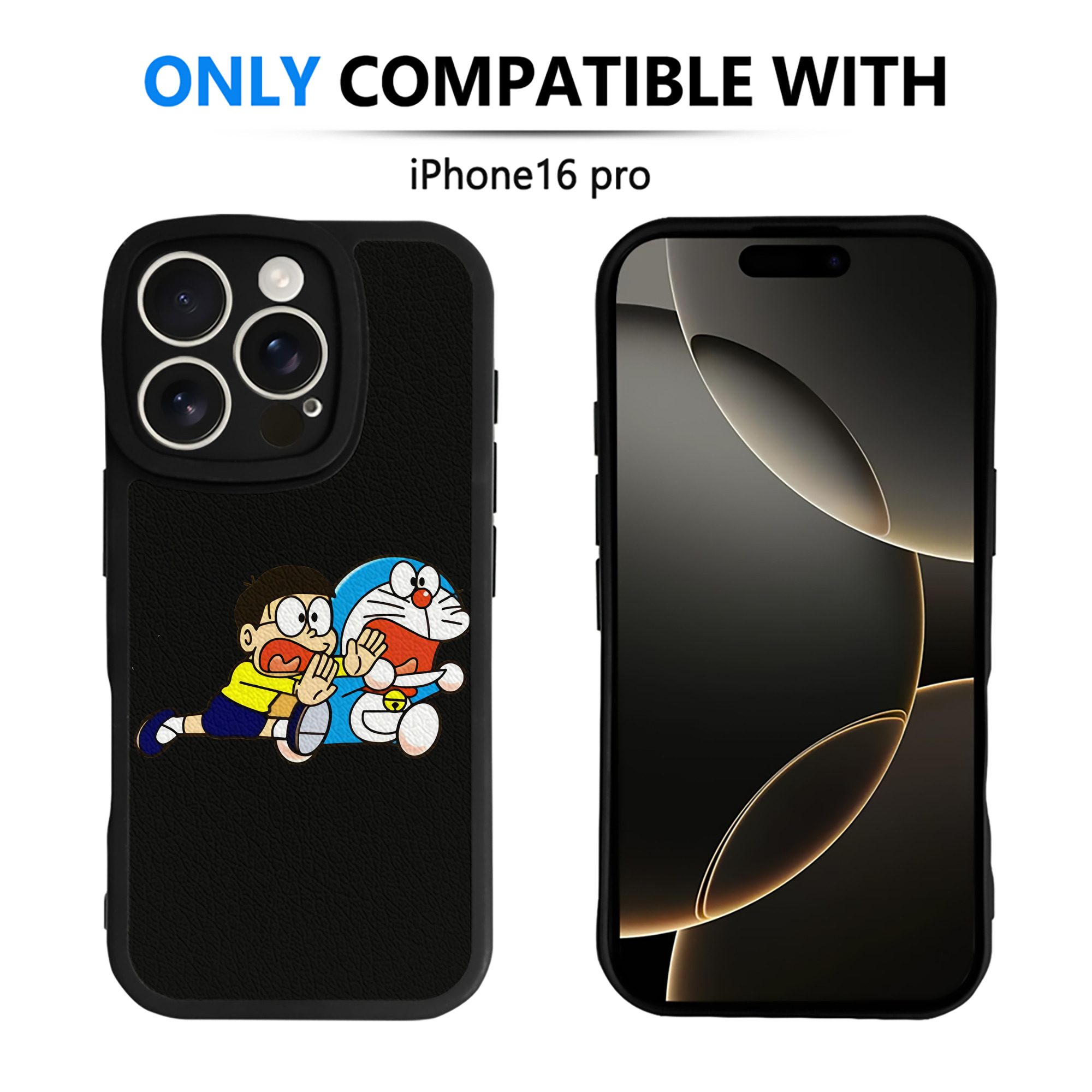 （画像用） ドラえもん Doraemon 【iPhone 16シリーズ対応】シリコンスマホケース（レザー調） 材質：シリコン